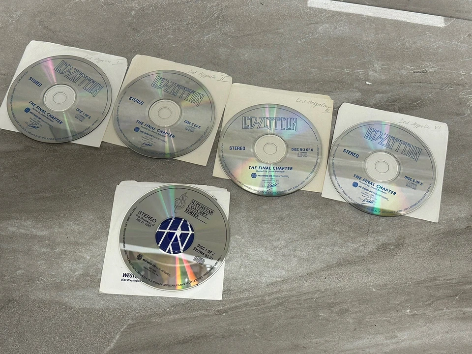 5x Promotion CD Led Zeppelin Promo Disc Westwood One Broadcast Radio Network #LR