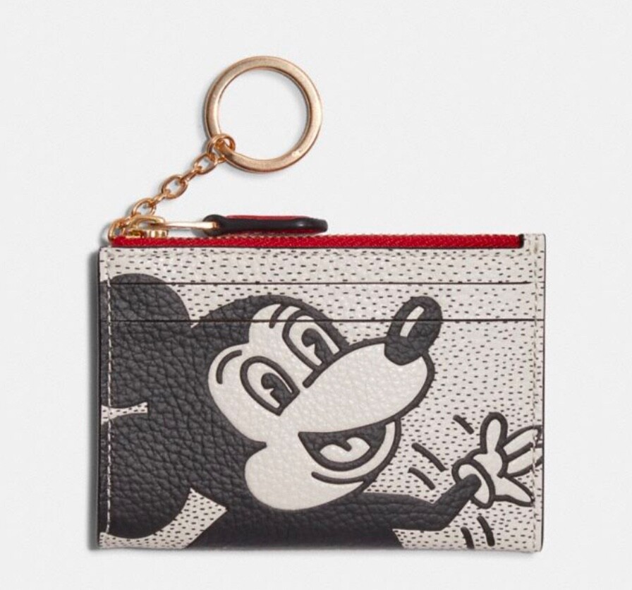 限定コラボ THE MICKEY X KEITH HARING パスケース NWT COACH Disney Mickey Mouse x Keith Haring Mini Skinny ID
