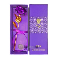 Real Dipped Rose 24k Gold Dipped Rose Portable Rose Flower Valentine's Day HOT