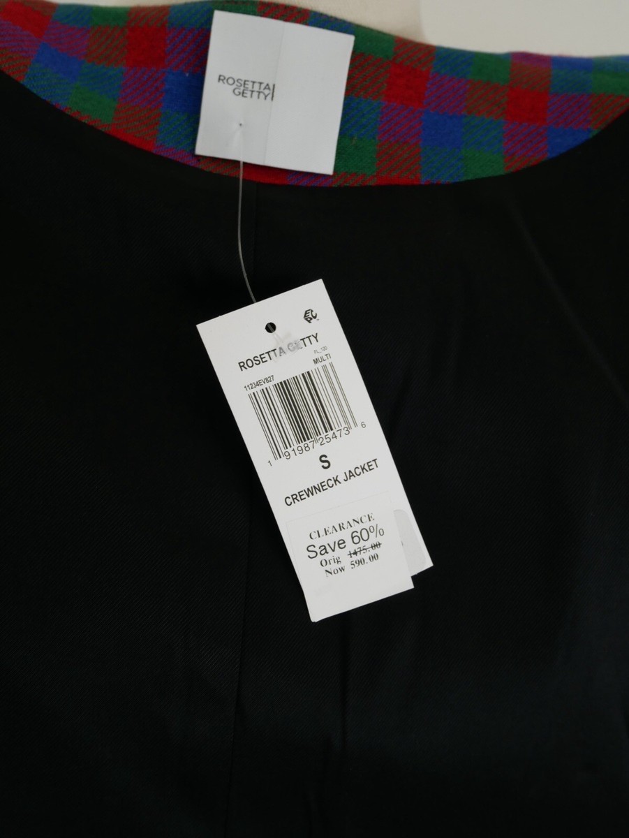 Rosetta Getty Pintuck Checkered Set (Jacket, Cropped Top & Wide