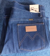 Mens VTG USA 1970s NOS Maverick Dark Blue 3E96 NWT IDEAL Zipper Jeans 31" x 30"
