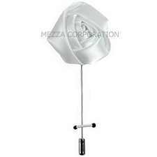 New in box Men's Suit chest brooch white flower lapel pin formal wedding prom