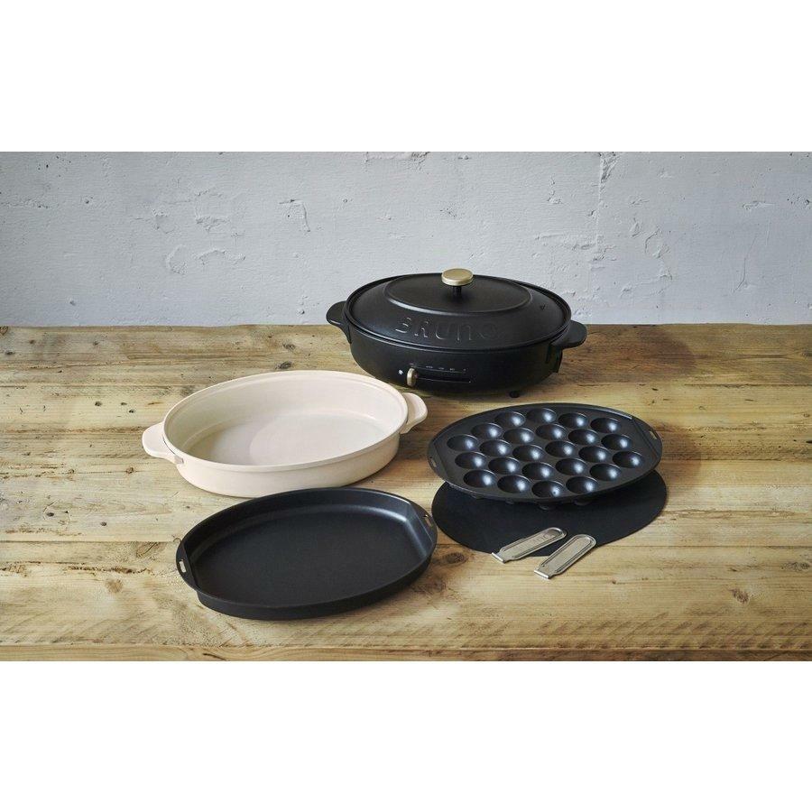 Multi Plate Griddle BRUNO Oval Hot Plate Electric Griddle 4-Piece