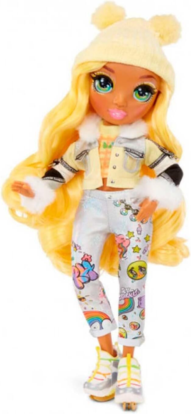 Rainbow High Winter Break Sunny Madison ? Yellow Fashion Doll and Playset with 2