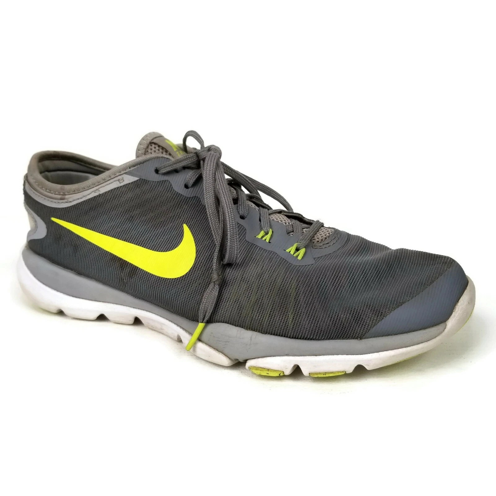 Nike Flex Supreme TR 4 gris jaune chaussures de course entraînement baskets femmes 8,5