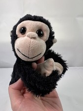 Wild Republic Hanging Mini Monkey Black 8" Soft Plush Stuffed Animal Toy