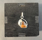 Opal Brown Natural Gemstone Sterling Silver .925 Bezel Pendant