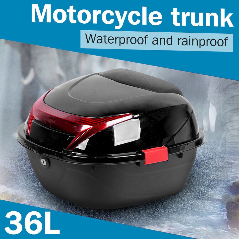 Motorcycle Tour Tail Box 36L Scooter Trunk Luggage Top Lock Storage
