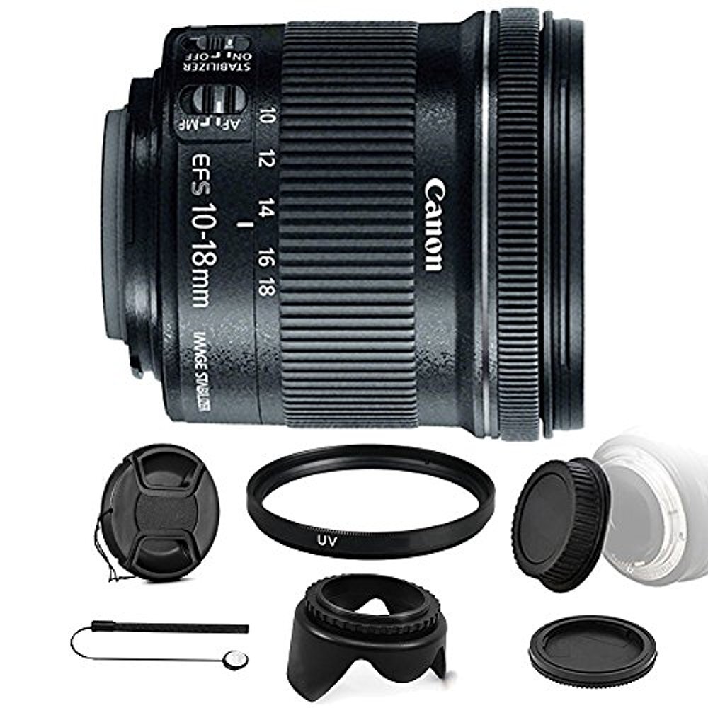 Canon EFS 1018mm f/4.55.6 IS STM Lens for Canon EOS Rebel + Lens