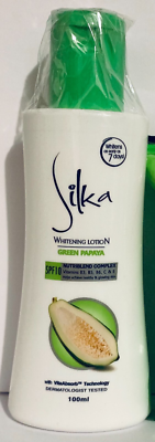 1 Silka Herbal Whitening Green Papaya Skin White Body Lotion