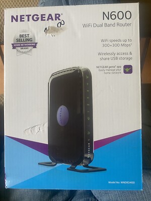 NETGEAR Wi-Fi Router Wireless N600 Dual Band Router WNDR3400-v3