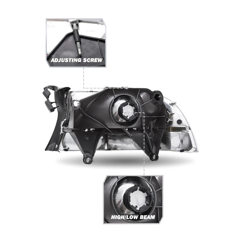 Farol transparente esquerdo+direito para 1997-2004 Dodge Dakota 1998-2003 Durango - Imagem 3 de 4