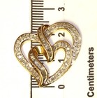 10k yellow gold .50ct SI3 H womens diamond heart pendant 3.5g estate love charm — photo 5