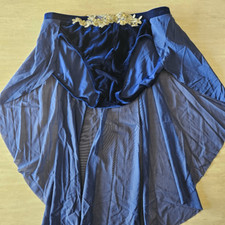 Weissman NWOT adult extra large blue velvet dance skirt lyrical tap contemporary