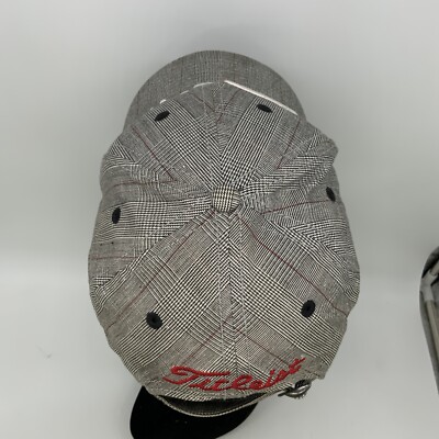 Casquette De Golf Titleist – Motif écossais Gris/rouge/blanc – Ajustable – Très Bon état
