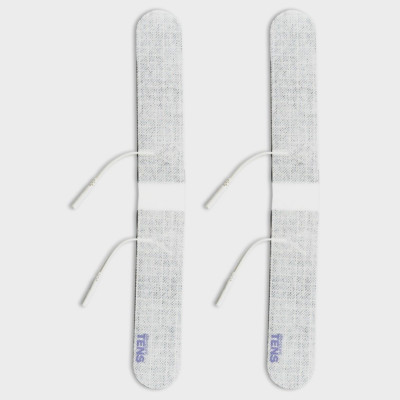 Discount TENS Electrodes, 2 Premium Quality Wired 13''x1.5''-2MM PIN Lumbar Strip