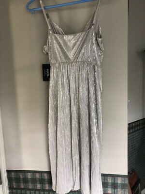 GUESS Shimmer-Pleated Dress - Silver 6 GUESS Shimmer-Pleated Dress - Silver 6