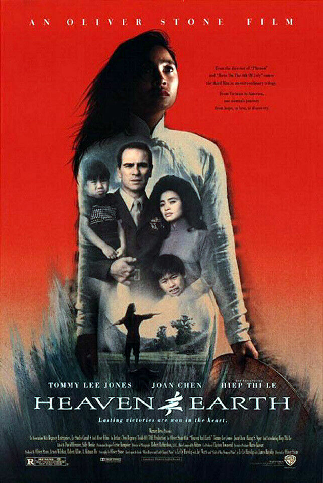 HEAVEN & EARTH ORIGINAL ROLLED MOVIE POSTER 1993 TOMMY LEE JONES