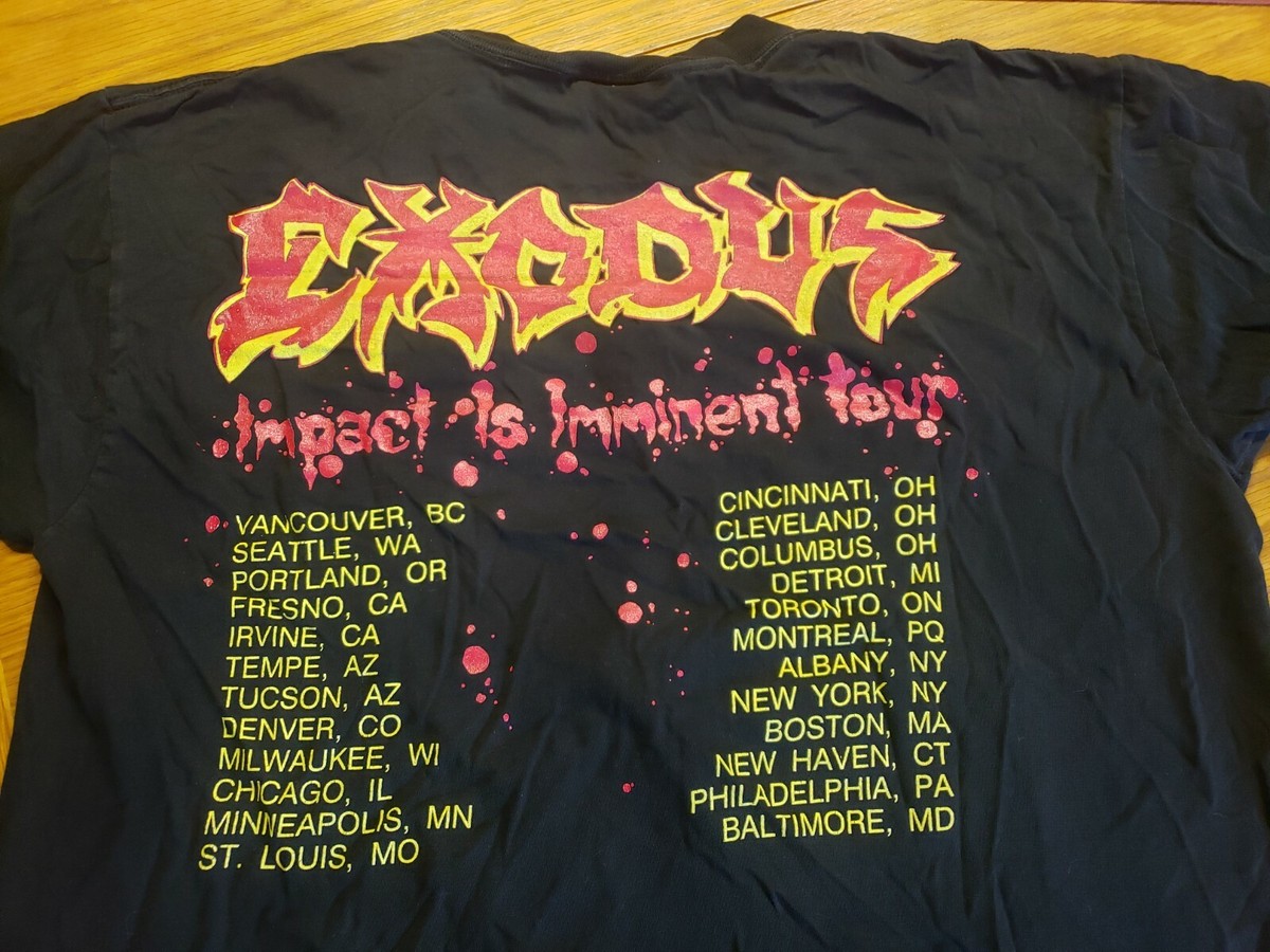 EXODUS IMPACT IS IMMINENT Tシャツ(1990) s-l400.jpg