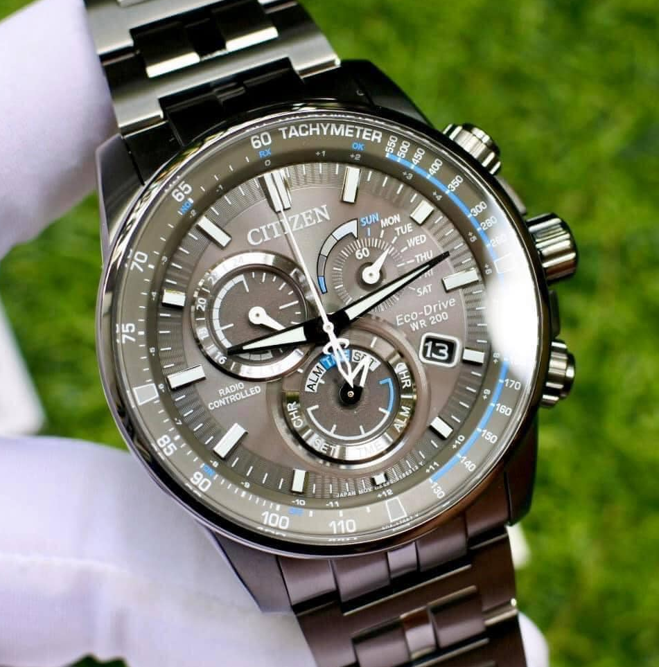 Citizen Sapphire Chronograph Gray Dial CB5887-55H PCAT Eco-Drive