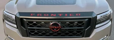 VINYL: Gloss RED NISSAN FRONTIER 2022 2023 2024 2025 FRONT GRILL LETTERS