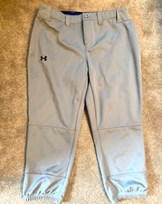 Mens UNDER ARMOUR Gray Baseball Pants Size Medium