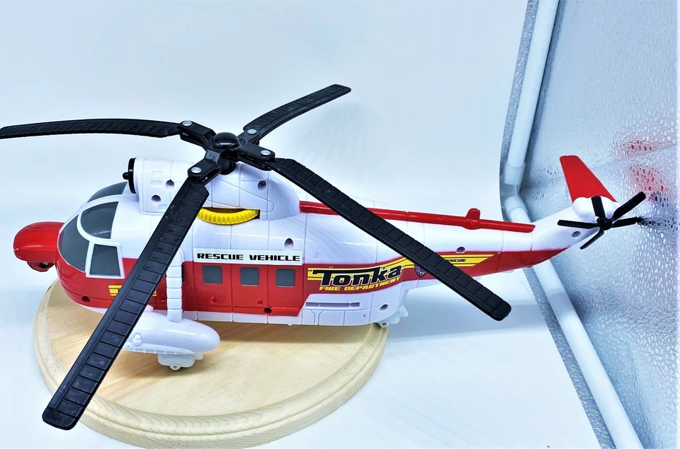 2010 Hasbro TONKA Fire Department Rescue Vehicle Helicopter # 04955 TESTED WORKS - Image 4 of 4