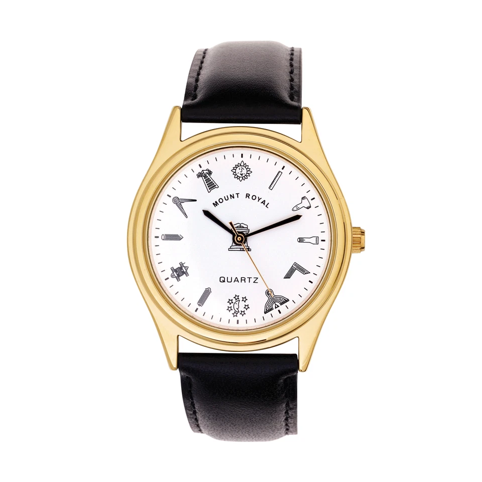 Herren Masonic Armband Uhr By Mount Royal G404 - Bild 1 von 1