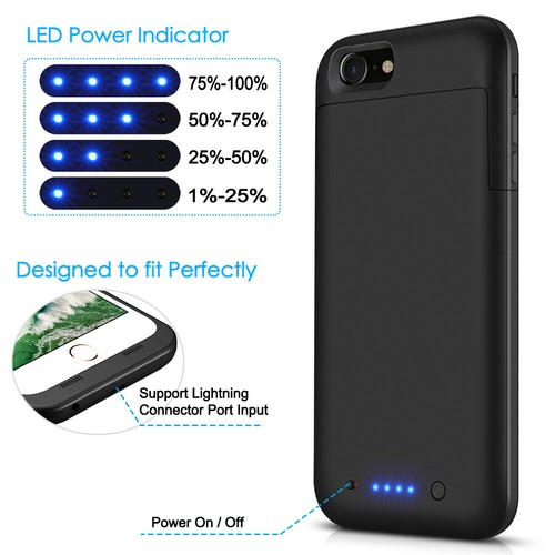 6800mAh For iPhone 6 / 6s plus External Battery Charger Case Power Bank Charging - Picture 5 of 9