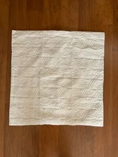 POTTERY BARN DIAMOND MATELASSE EURO PILLOW SHAM - 26 X 26 - White