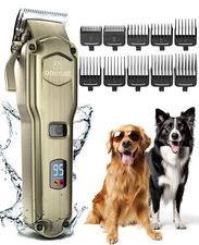 oneisall Dog Clippers for Grooming for Thick Heavy Coats/Low Noise Rechargeab...