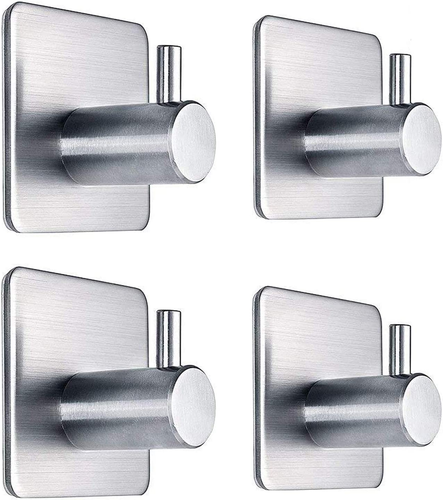 Adhesive Hooks Heavy Duty Wall Hooks Waterproof Stainless Steel Hooks for Hangin - Picture 9 of 12