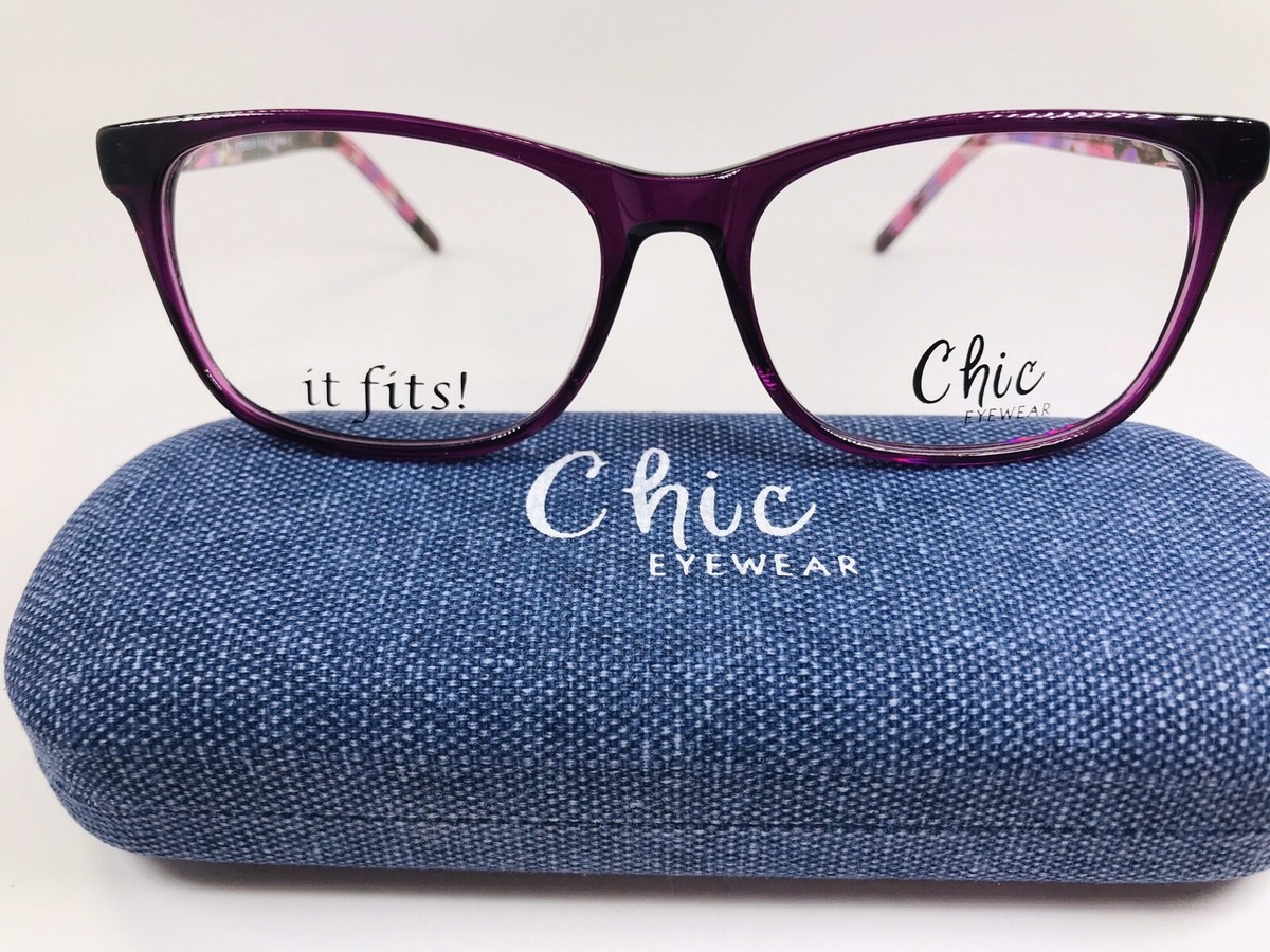 New Chic Grape BREE Eyeglasses 57mm with Case. For The 