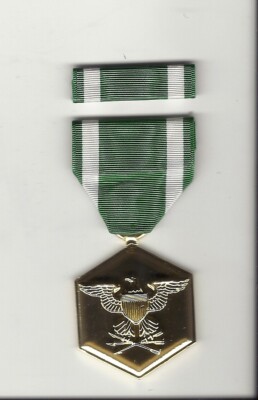 Navy and Marine Corps USMC Commendation Anodized medal with ribbon bar