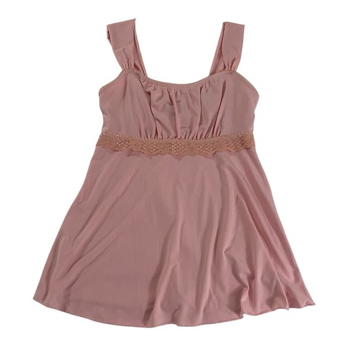 Top Babydoll Vintage Y2K Pequeño I.Z Byer Borde de Encaje Suave Bebé Rosa 2 COQUETAS - Imagen 1 de 4
