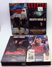 Charles Bronson 4 VHS Tapes Lot DEATH WISH II 2 3 4 THE CRACKDOWN Murphy's Law