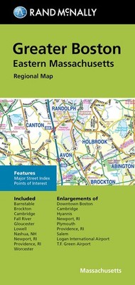Rand McNally Folded Map: Greater Boston Eastern Massachusetts Regional Map