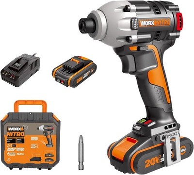 WORX WX261 BRUSHLESS SCHLAGSCHRAUBER 250 Nm MIT 2 AKKUS 2Ah