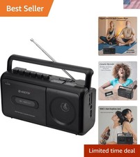Portable Cassette Player Boombox AM/FM Radio Stereo, Casette Tape Player Reco...