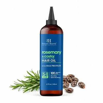 Botanic Hearth Rosmarin & Rizinus Haaröl 198 ml (1er Pack), Multicolor