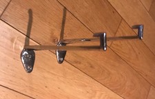 Vintage Chrome Shelf Brackets Glass Shelve Holders Art Deco 210mm Long Ref 1 YX2