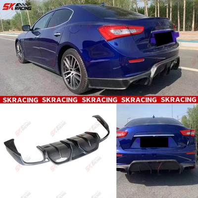Forged/Carbon Fiber Rear Bumper Diffuser Lip Fits For Maserati Ghibli 2014-2017