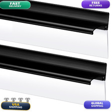 Hicarer 2 Pcs 30 Chrome Framed Shower Door Replacement Drip Rail Vinyl Sweep