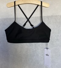 ALO Yoga Size S Black Airlift Intrigue Sports Bra NEW
