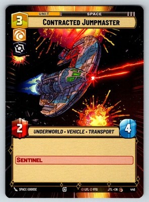 Contracted Jumpmaster (Hyperspace) 446 Jump to Lightspeed Star Wars Unlimited NM