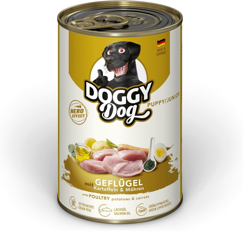 DOGGY Dog Paté Geflügel Puppy Junior Nassfutter 150g-800g verschiedene Sorten - Afbeelding 14 van 17