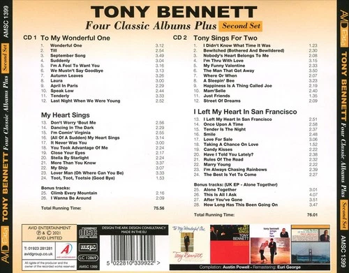TONY BENNETT FOUR CLASSIC ALBUMS PLUS: SECOND SET NEW CD - Obrázek 1 z 1