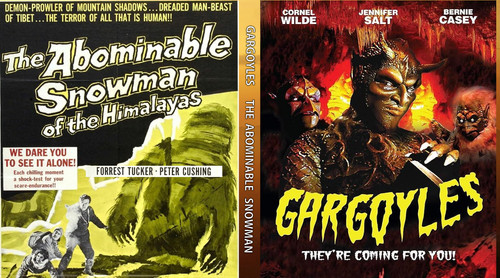 THE GARGOYLES/THE ABOMINABLE SNOWMAN  ( Double Feature - Blu Ray BD-R )