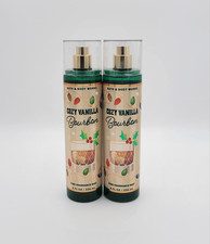 Bath  Body Works Cozy Vanilla Bourbon Fine Fragrance Body Mist 8 oz Set of 2