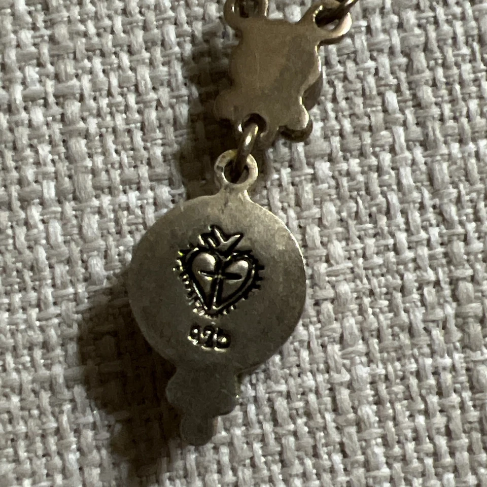 Collar VSA Vírgenes Santos y Ángeles San Benito Magdelena Cristal Oro Antiguo Foto 4 de 4